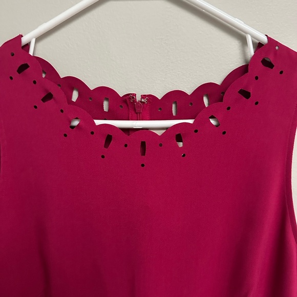 LOFT Pink Sleeveless Sheath Midi Dress - Picture 2 of 3